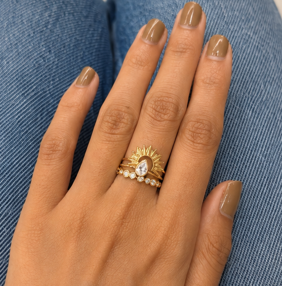 Sunray Ring Set