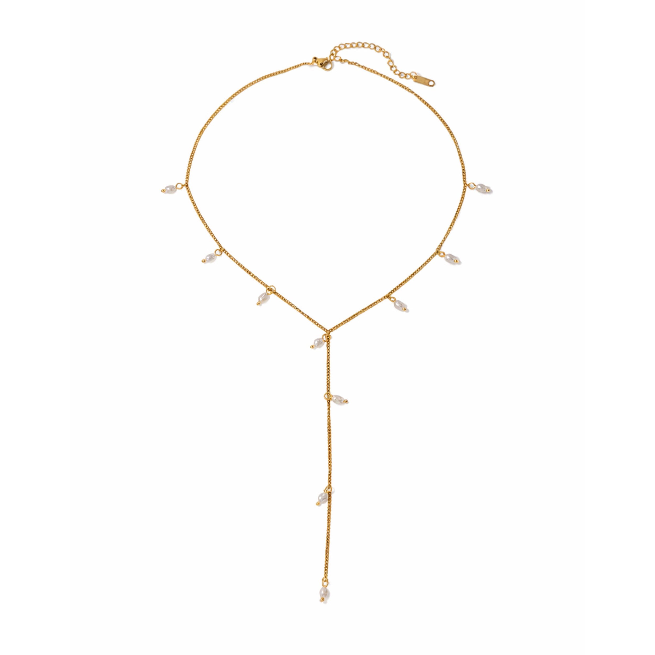 Pearl Y Necklace
