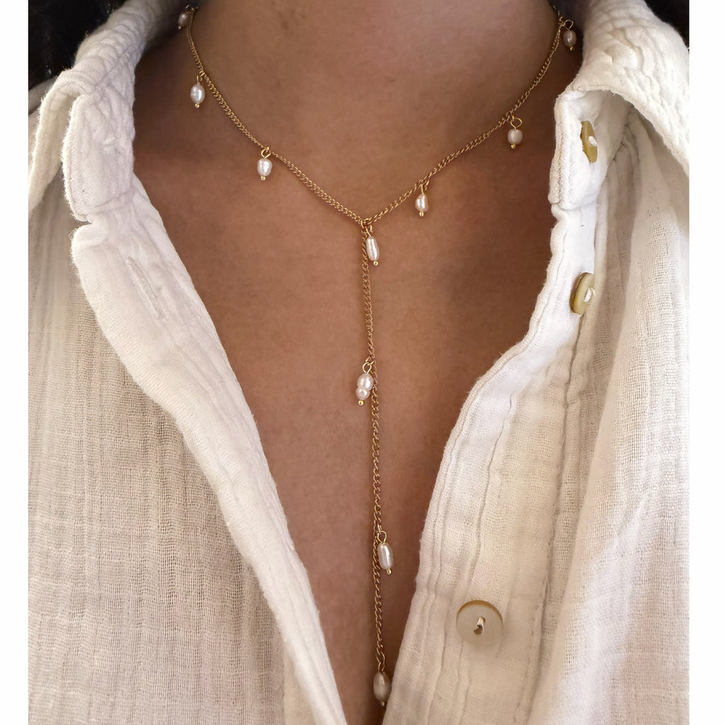 Pearl Y Necklace